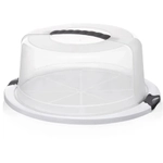 Контейнер для выпечки круглый, белый/прозрачный