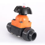 Вентиль мембранный ПВХ (НПВХ) разборный с муфтовыми окончаниями под клей, EPDM (Ру10), Китай