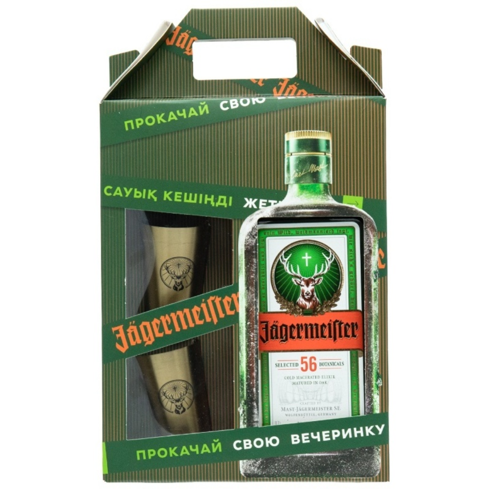 Ликер Jagermeister 0,7 л с 2 металлическими шотами