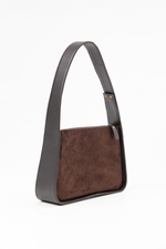 Louis Lefevre Сумка женская натуральная кожа замша через плечо средняя коричневая