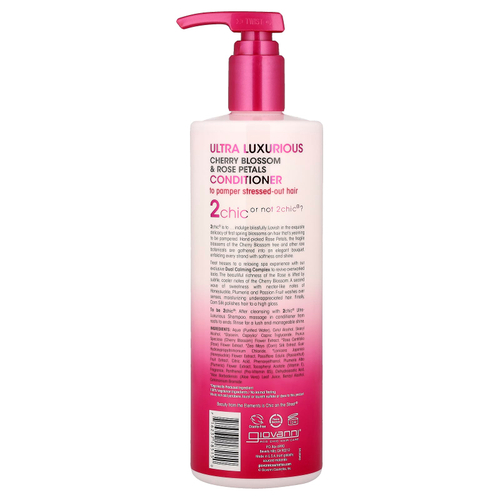 Giovanni, 2chic, ультралюксовый кондиционер для ухода за уставшими волосами, цветы вишни и лепестки роз, 710 мл (24 жидк. унции)