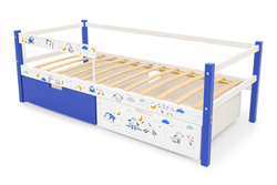 Детская кровать тахта Бельмарко Svogen сине-белый барашки