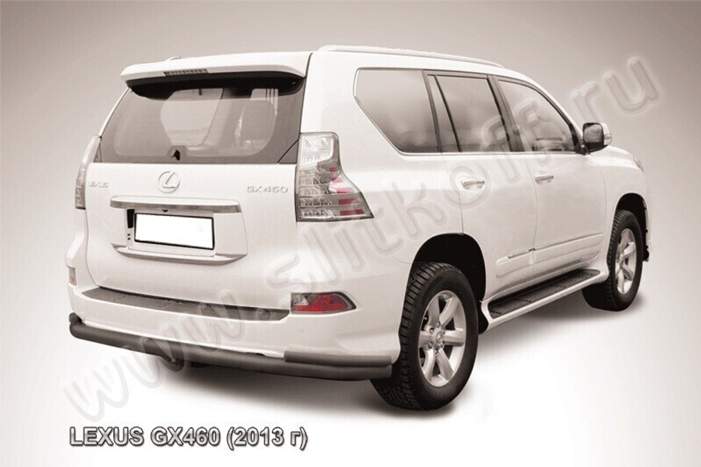 Защита заднего бампера Lexus GX-460 (2013-2023) d76+d42 черная
