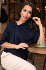 Блуза Марина (темно-синяя) Б14007-1М LT Collection