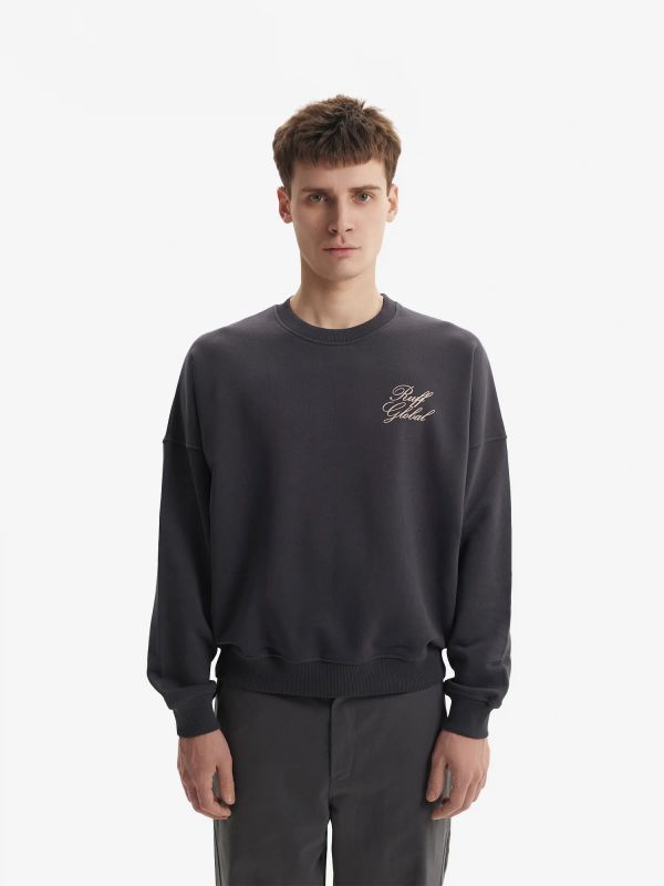 Толстовка Oversized темно-серая - фото 1