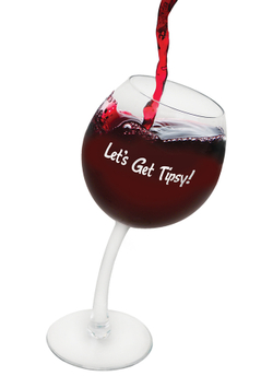 Набор бокалов tipsy wine glass pair, 355 мл