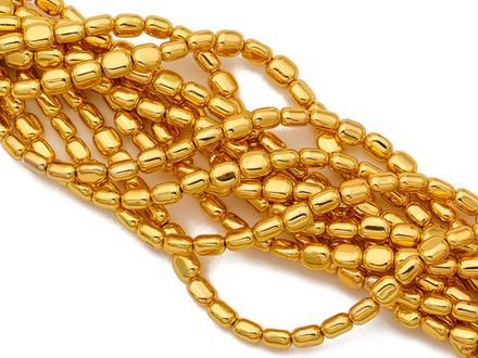 Нить гематитовых бусин, "Stones" 6мм, галтовка