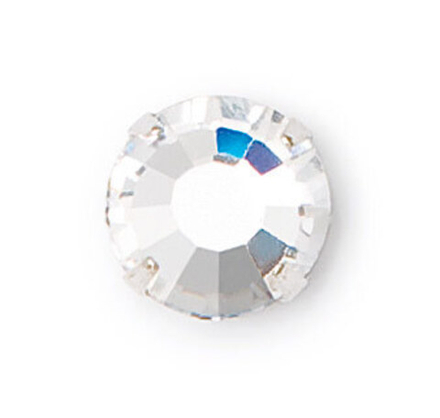 Стразы в цапах "PRECIOSA" SS34 Crystal / "silver" 7.2 мм, стекло белый (crystal), 1 шт
