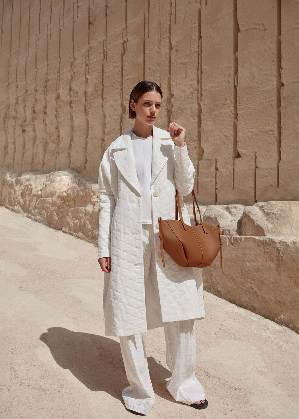 Сумка Polene Cyme Mini EDITION TEXTURED CAMEL