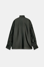 Рубашка из атласа с завязками ZW COLLECTION - ZARA