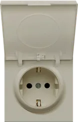 Donel R98 матовый кашемир накладка для розетки Schuko с большой крышкой, 16A 250 В~, серия DA
