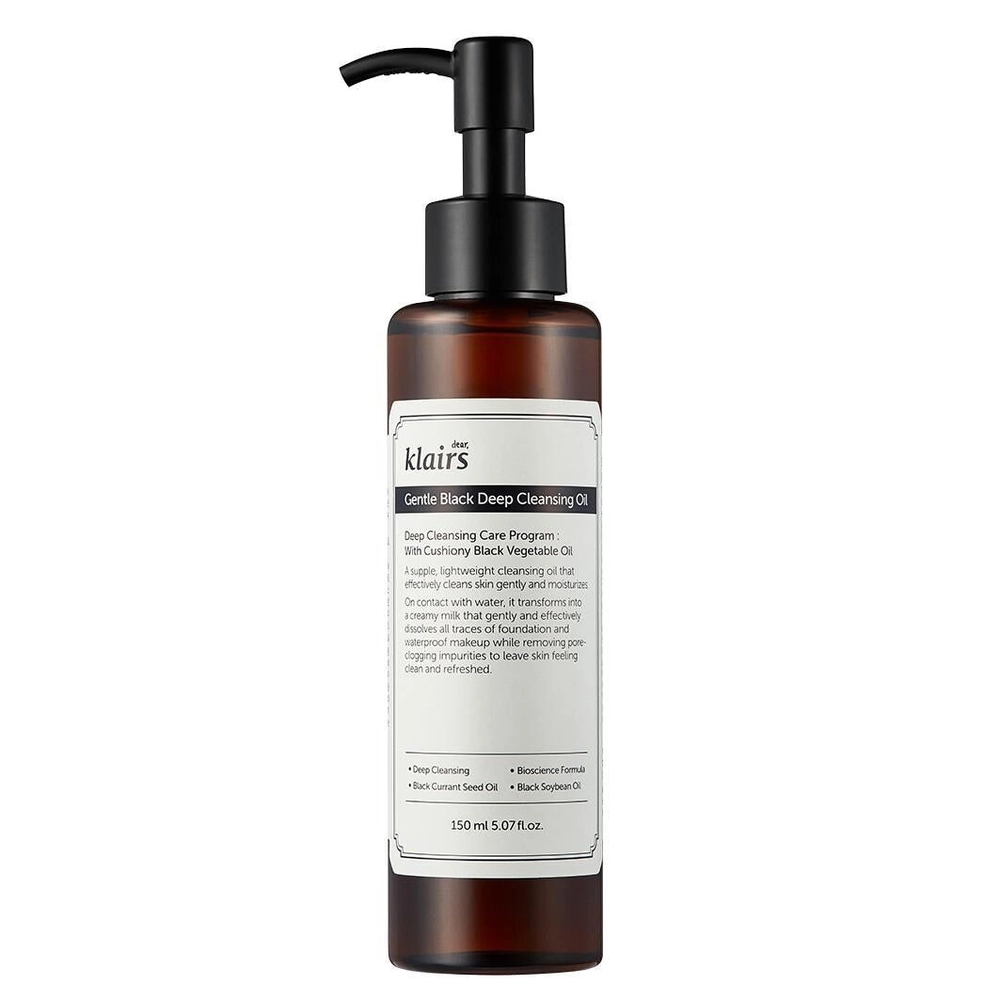 Гидрофильное масло Dear Klairs Gentle Black Deep Cleansing Oil 150 ml