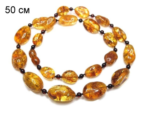 Бусы из янтаря олива (7915)