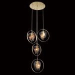 Подвесной светильник P60669-4 gold/clear