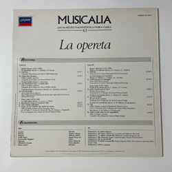 Винтажная виниловая пластинка LP Сборник Оперетт Musicalia 61. La Opereta (Испания 1987)