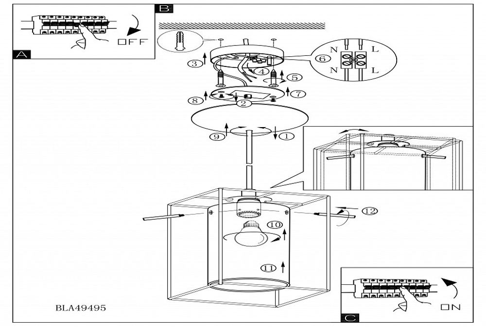 Подвесной светильник Eglo Loncino 49495