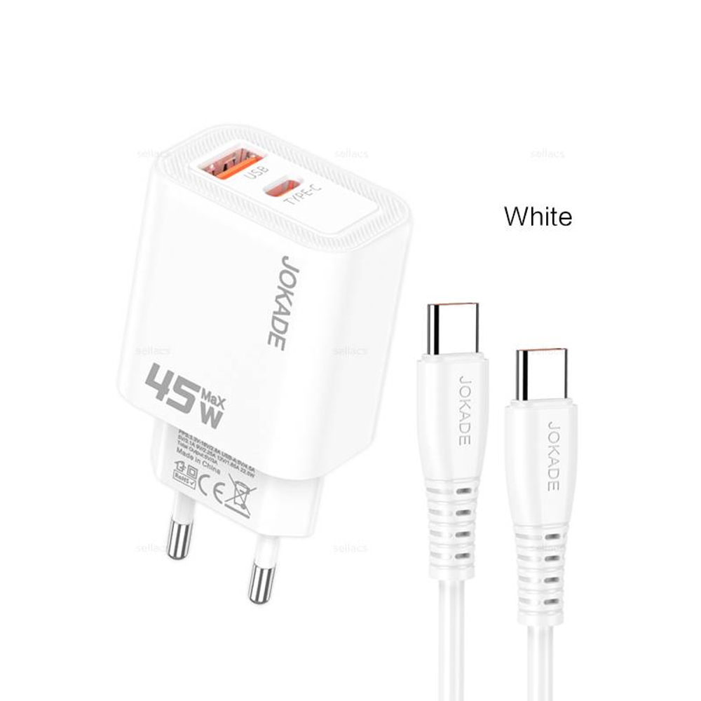 JOKADE JB0145, Зарядное устройство PD45W + 22.5W на устройства Type-C