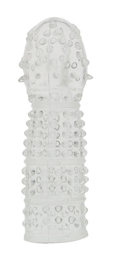 Прозрачная желейная насадка с пупырышками - 12 см.
