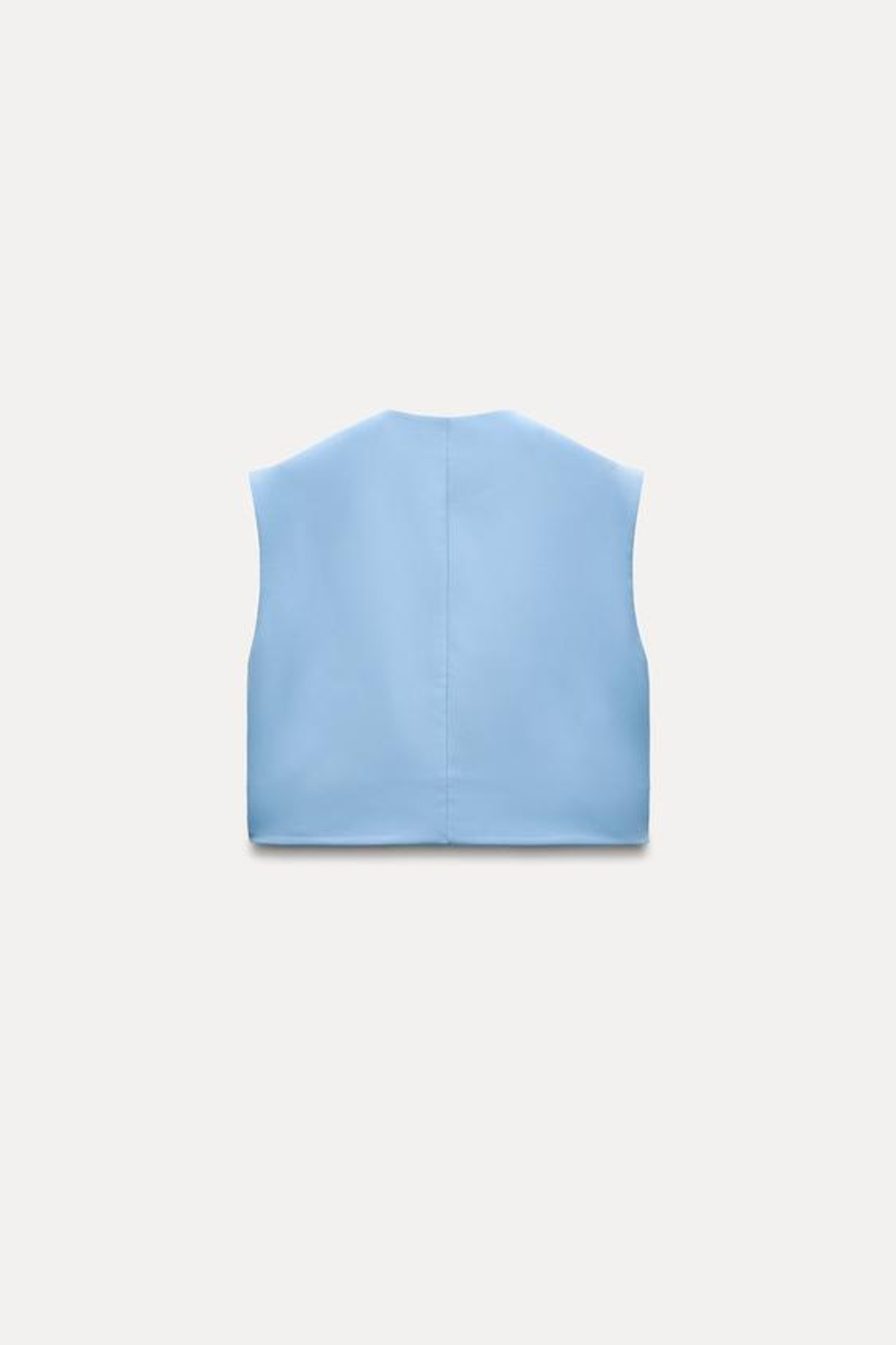 ZARA ТОП-ЖИЛЕТ С ПУГОВИЦАМИ — ZW COLLECTION, ГОЛУБОЙ