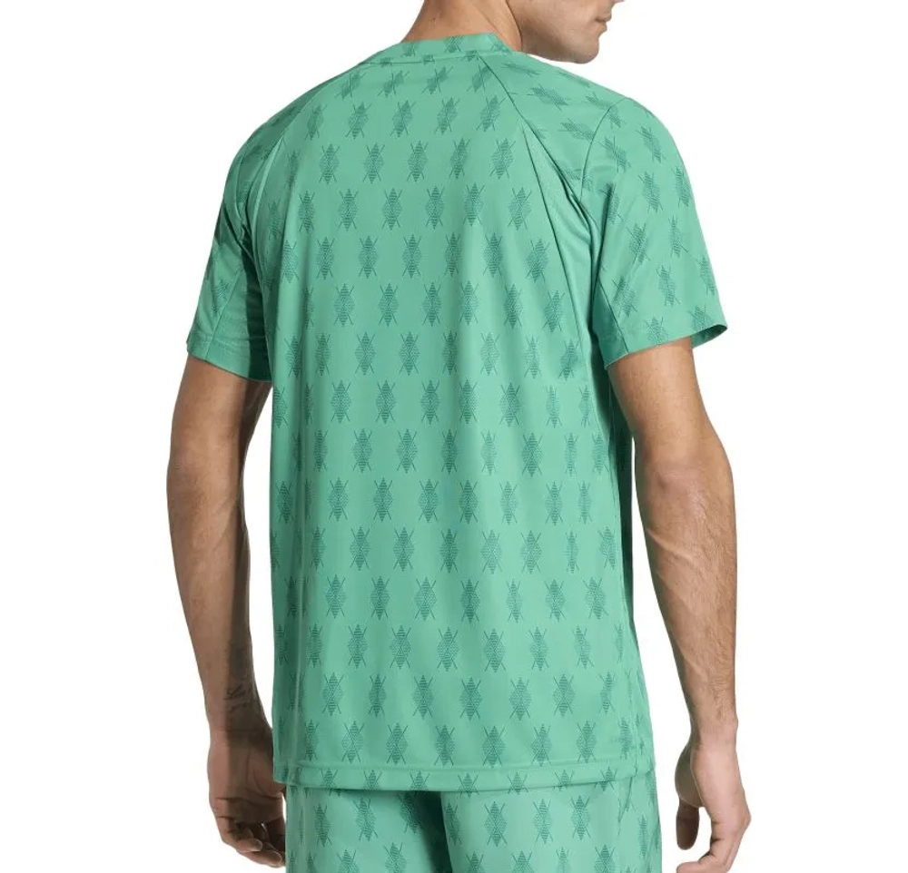 Теннисная футболка Adidas Club Climacool Graphic - semi court green/collegiate green