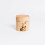 Герметичный контейнер (баночка) с крышкой из сибирского кедра. K58