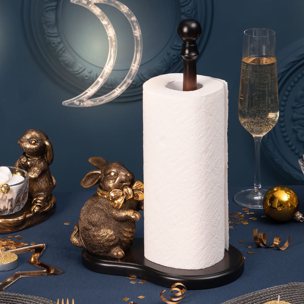 Держатель для полотенец Кролик Банни Бронза