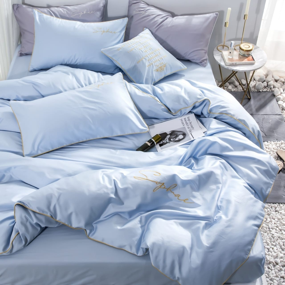 2-спальное постельное белье из сатина Голубое небо