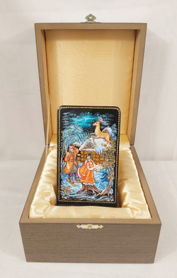 Сувенирная подставка для телефона с росписью Палех "Серебряное копытце"