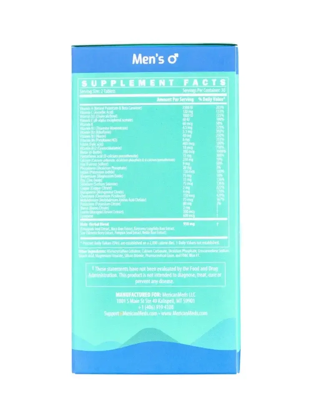 Витамины MericanMeds MultiVitamin Men's 60 таблеток