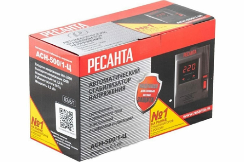 Стабилизатор РЕСАНТА АСН-500/1-Ц однофазный, релейный 220В