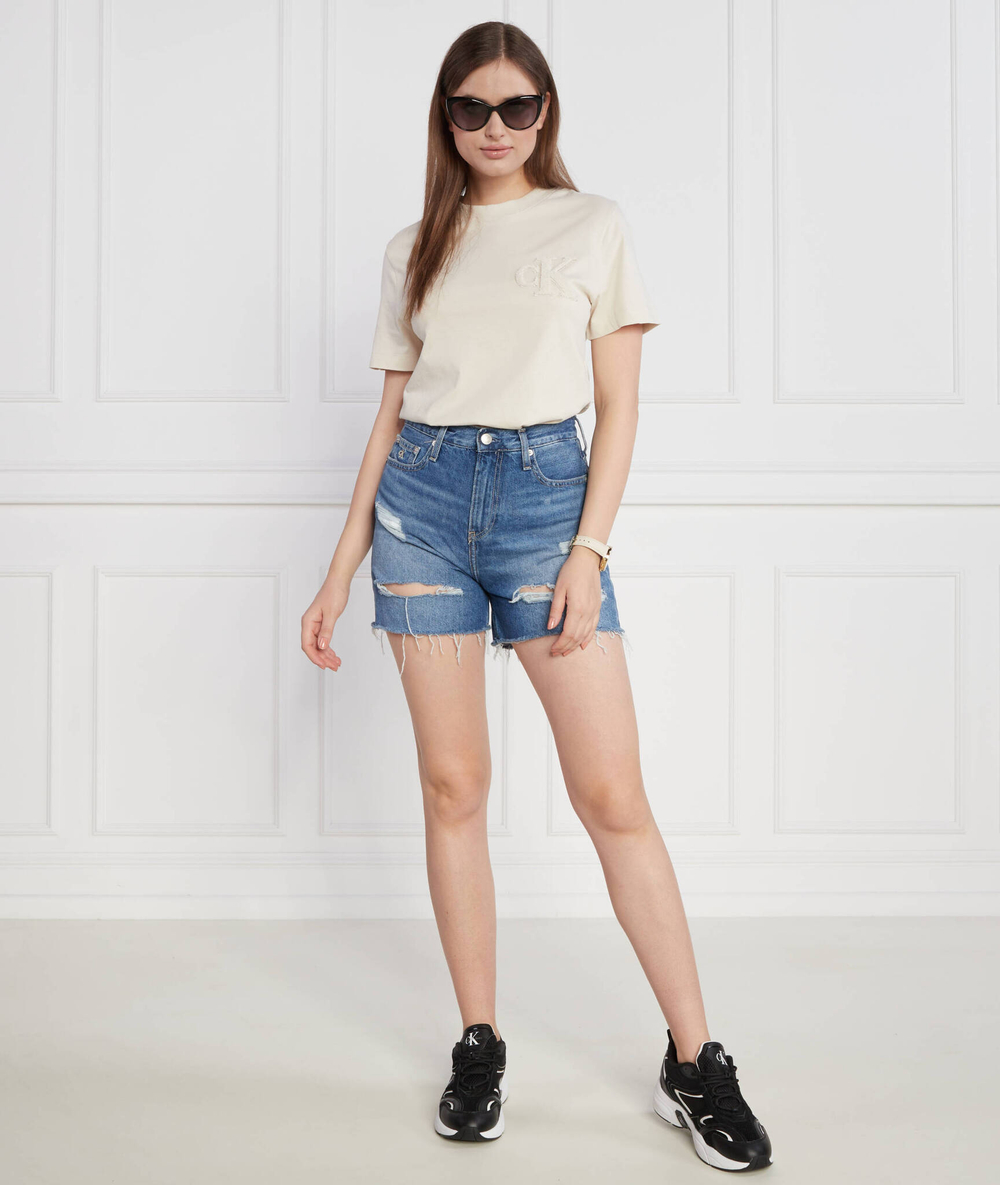 Футболка CHENILLE CALVIN KLEIN JEANS - кремовый(J20J221825)