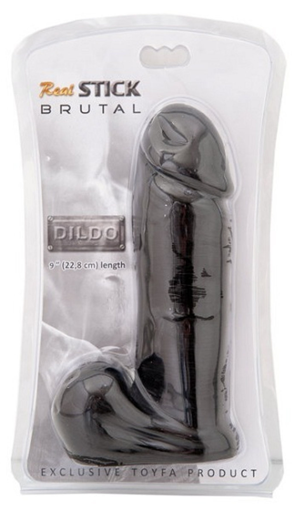 Большой чёрный фаллоимитатор, 22,8 см