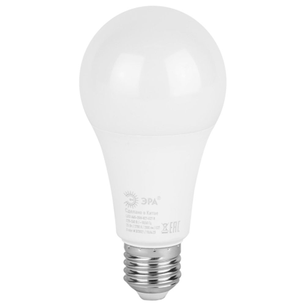Лампа светодиодная ЭРА RED LINE LED A65-25W-827-E27 R 25Вт груша теплый белый свет Е27 | Лампы cветодиодные Груша (A)