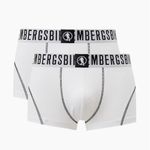 Мужские трусы хипсы белые набор 2 в 1 Bikkembergs FASHION PUPINO BKK1UTR06BI