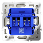 Розетка акустическая встраиваемая VOLTUM S70 4-местная, (шелк)