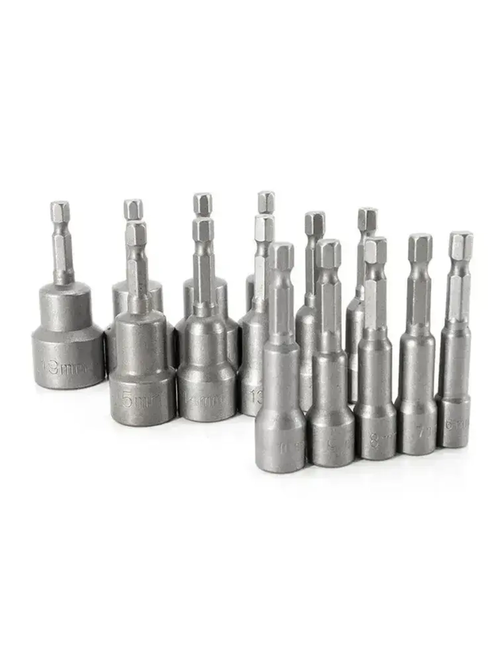 6-19 мм + телескопический эластичный рукав, Набор шестигранных магнитных сверл ,15 предметов (черная коробка)