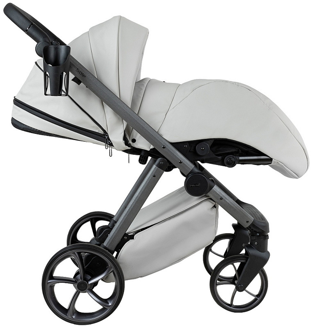 Детская коляска Pituso Sole Leather 2 в 1 PMPL/01 Island Stone