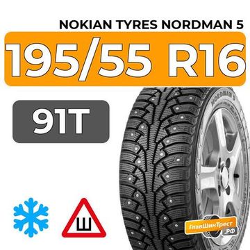 Nokian Tyres Nordman 5 195/55 R16 91T XL шип.