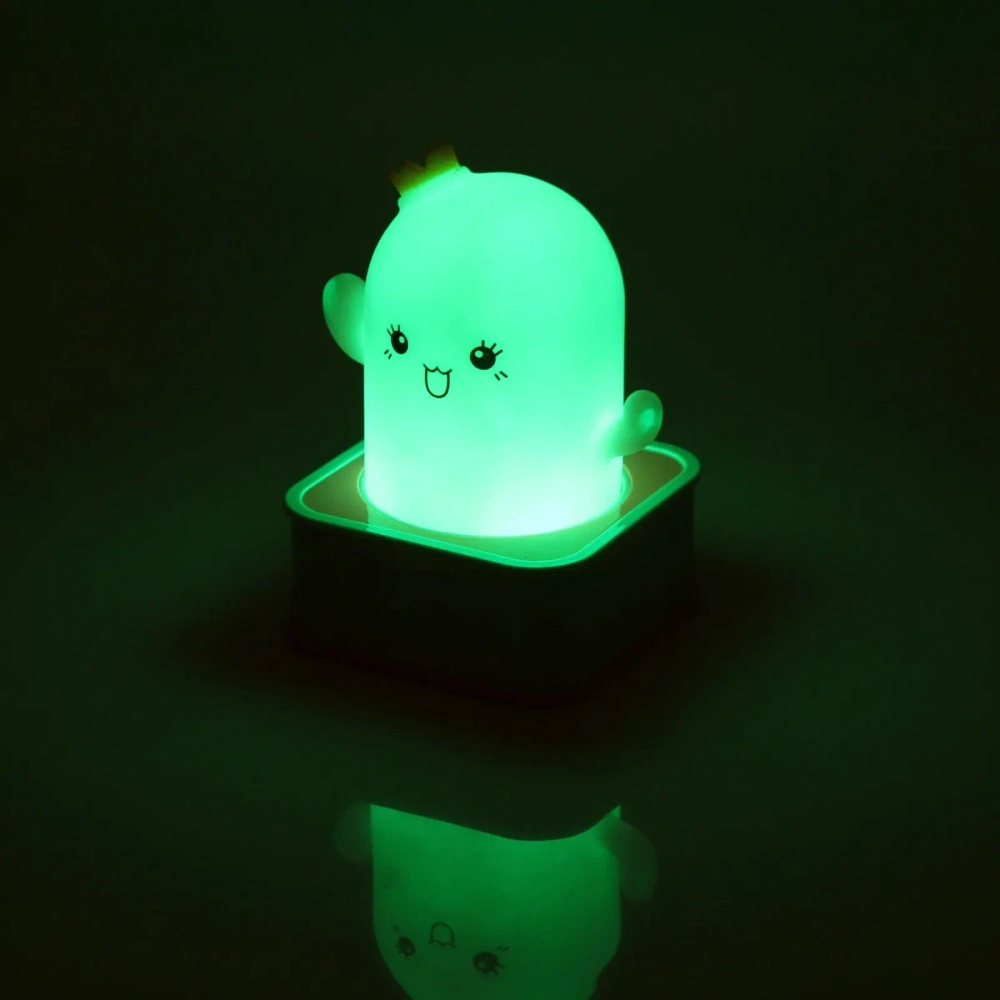 Светильник-ночник «Stella-Доброе привидение» 14*9,5см 7 цветов, на батарейках + USB