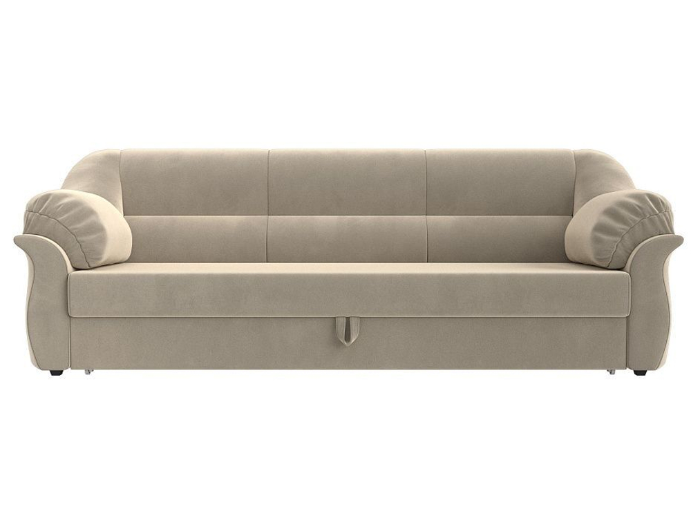 Диван прямой Карнелла, Бежевый, Микровельвет, 105876