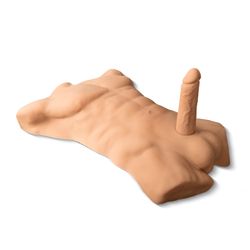 SILEXD Apollo L - Торс с фаллоимитатором, телесный, 7'