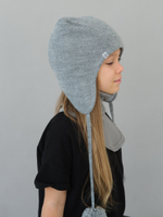 Шапка весенняя/осенняя вязаная (Пепельный) КОШКА ЭНИ ТИН