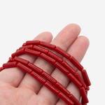 Красная яшма (имитация), трубочки, 4,5*13,5мм
