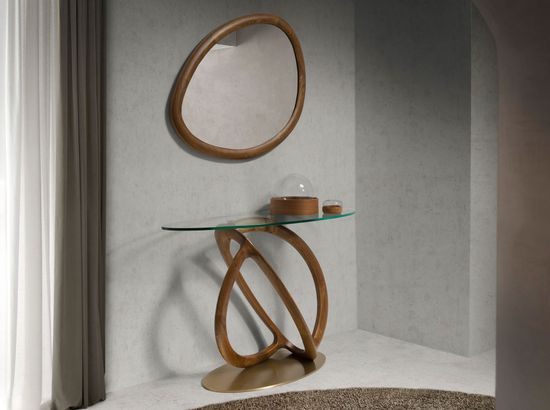 Зеркало 3245/21073E в деревянной раме орехового цвета