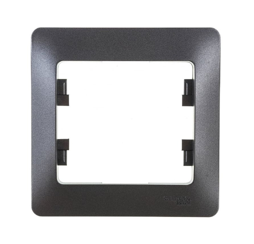 Рамка одноместная Глосса графит.