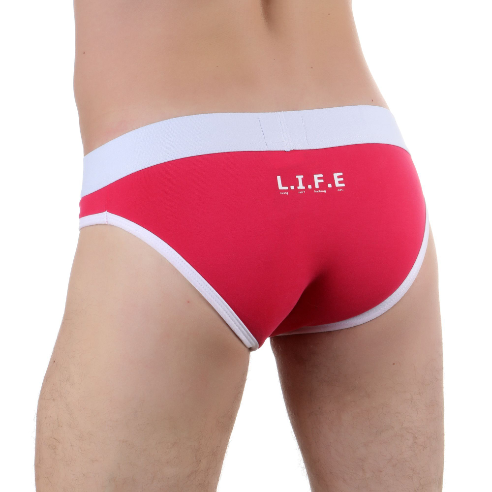 Розовые мужские трусы-слипы L.I.F.E. (Размер: XL) (Цвет: розовый)