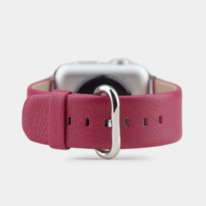 Ремешок кожаный для Apple Watch 42/44mm Classic цвета фуксии