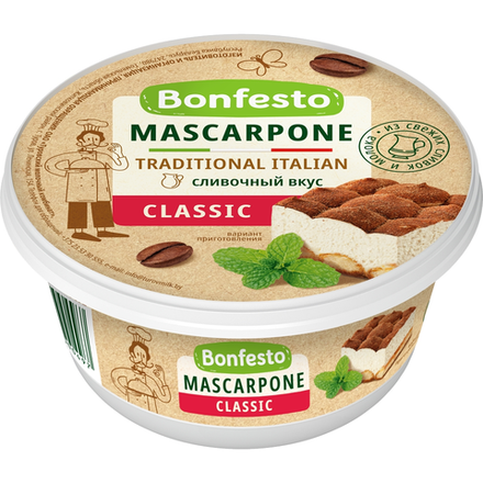 Сыр Маскарпоне Bonfesto Классический 78% 250 гр