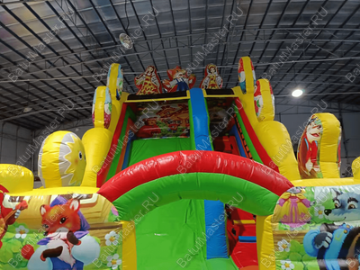 Надувная горка "Русская народная" 7*4*6 м