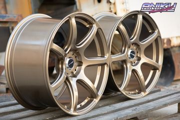 Комплект разношироких дисков Work Emotion T7R R18 8.5J/9.5J 5*114.3 Gloss Bronze